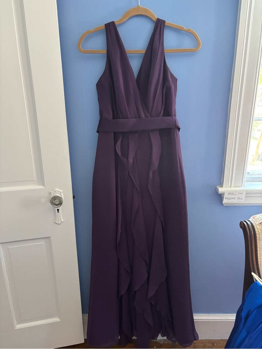 White by Vera Wang Plum V-Neck Dress